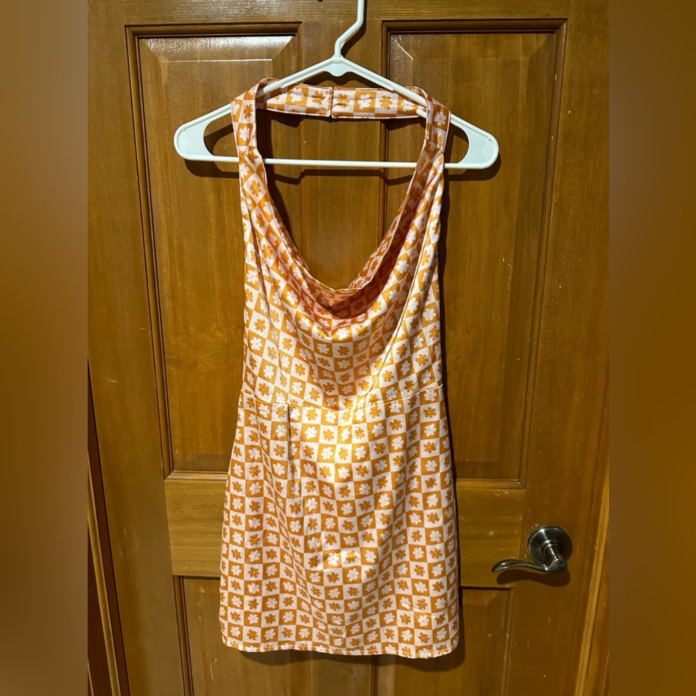 New with tags pink and orange halter dress